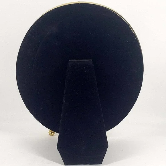 Solid brass Vintage Regent Gallery oval photo picture frame ball footed 8X10 - Picture 3 of 3